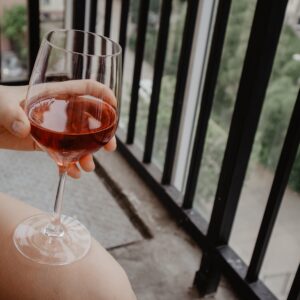 Bouteille de vin rosé
